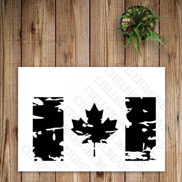 *2 for $20* Distressed Canada Flag decal sticker - Canadian Flag Handcrafted - Picture 5 of 6